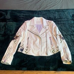 White leather Blank NYC Jacket